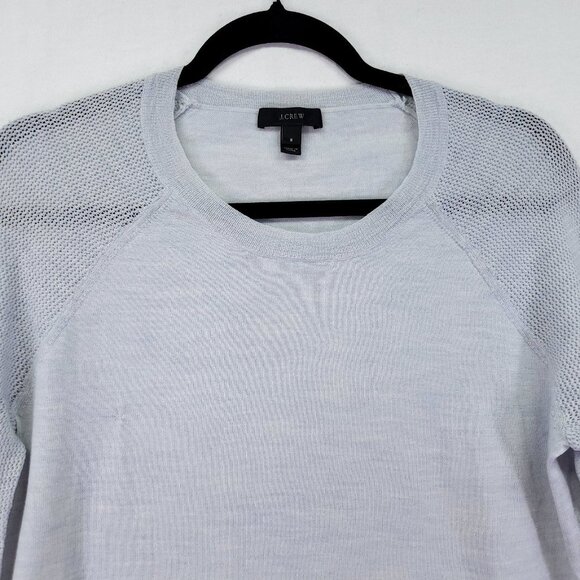 J Crew Merino Wool Lightweight Sweater Womens Small Open Knit Long Sleeve - Picture 4 of 16